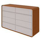 Conjunto De Guarda-roupa Casal Loop 6 Portas e Cômoda 8 Gavet