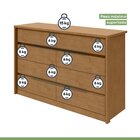 Conjunto De Guarda-roupa Casal Loop 6 Portas e Cômoda 8 Gavet