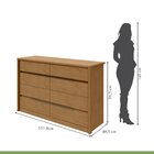 Conjunto De Guarda-roupa Casal Loop 6 Portas e Cômoda 8 Gavet