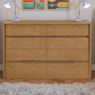 Conjunto De Guarda-roupa Casal Loop 6 Portas e Cômoda 8 Gavet