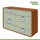 Conjunto De Guarda-roupa Casal Loop 6 Portas e Cômoda 8 Gavet