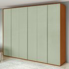 Conjunto De Guarda-roupa Casal Loop 6 Portas e Cômoda 8 Gavet