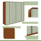 Conjunto De Guarda-roupa Casal Loop 6 Portas e Cômoda 8 Gavet