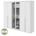 Conjunto De Guarda-roupa Casal Solaris 6 Portas Com Vidro 100