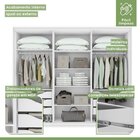 Conjunto De Guarda-roupa Casal Solaris 6 Portas Com Vidro 100