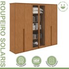 Conjunto De Guarda-roupa Casal Solaris 6 Portas Com Vidro 100