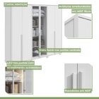 Conjunto De Guarda-roupa Casal Solaris 6 Portas Com Vidro E P