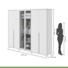 Conjunto De Guarda-roupa Casal Solaris 6 Portas Com Vidro E P
