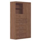 Conjunto De Guarda Roupa E Armário Ártico Jatobá Areia