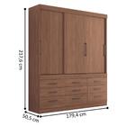 Conjunto De Guarda Roupa E Armário Ártico Jatobá Areia