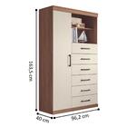 Conjunto De Guarda Roupa E Armário Ártico Jatobá Areia