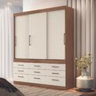 Conjunto De Guarda Roupa E Armário Ártico Jatobá Areia