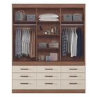 Conjunto De Guarda Roupa E Armário Ártico Jatobá Areia