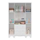 Conjunto De Guarda-roupa Junior Com Berço Uli 4 Pt 3 Gv Branco