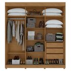 Conjunto De Guarda-roupa Saion Plus Super Glass Com Pés e Côm