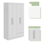 Conjunto De Guarda-roupa Solteiro 4 Portas 2 Gavetas Zeus e C