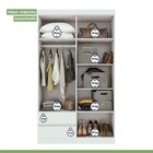 Conjunto De Guarda-roupa Solteiro 4 Portas 2 Gavetas Zeus e C