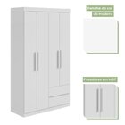 Conjunto De Guarda-roupa Solteiro 4 Portas 2 Gavetas Zeus e C