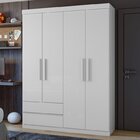 Conjunto De Guarda-roupa Solteiro 4 Portas 2 Gavetas Zeus e C