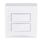 Conjunto de Interruptor Duplo Simples Sistema Brava Iriel
