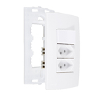 Conjunto de Interruptor e Tomada 10A Branco Lille Lexman