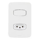 Conjunto de Interruptor Paralelo com Tomada 10A 4X2 Branco Gracia