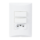 Conjunto de Interruptor Simples 10A Branco Brava! Iriel