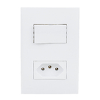 Conjunto de Interruptor Simples 10A Branco Impéria Iriel