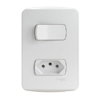 Conjunto de Interruptor Simples 10A Branco Miluz Schneider