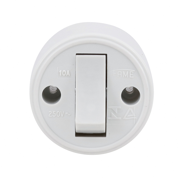 Conjunto de Interruptor Simples 10A Cinza Sobrepor Fame