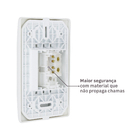 Conjunto de Interruptor Simples 16A/250V Branco Habitat Fame