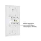 Conjunto de Interruptor Simples 16A/250V Branco Modulare Fame