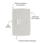 Conjunto de Interruptor Simples Branco Lille Lexman