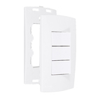 Conjunto de Interruptor Simples Branco Lille Lexman