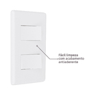 Conjunto de Interruptor Simples Branco Stella Steck