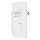 Conjunto de Interruptor Simples com Tomada Energia 10A Branco Lille Lexman