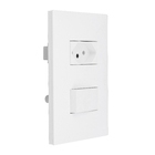 Conjunto de Interruptor Simples com Tomada Branco S35 Simon