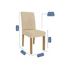 Conjunto De Jantar 4 Lugares Mesa Patrícia Com Tampo De Vidro