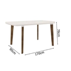 Conjunto De Jantar Jade Off White Com 6 Cadeiras Diamante Pre