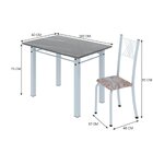 Conjunto De Jantar Mesa 100x60cm Tampo De Granito Topázio Com