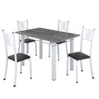 Conjunto De Jantar Mesa 120x75cm Tampo De Granito Topázio Com