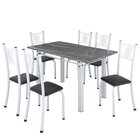 Conjunto De Jantar Mesa 140x75cm Tampo De Granito Topázio Com