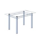 Conjunto De Jantar Mesa 140x75cm Tampo De Vidro Incolor Com 6