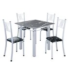 Conjunto De Jantar Mesa 70x70cm Tampo De Granito Topázio Com