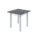 Conjunto De Jantar Mesa 70x70cm Tampo De Granito Topázio Com