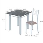 Conjunto De Jantar Mesa 70x70cm Tampo De Granito Topázio Com