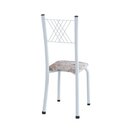 Conjunto De Jantar Mesa 75x75cm Tampo De Vidro Incolor Com 4