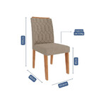 Conjunto De Jantar Mesa Ariela 130cm Com Tampo De Vidro 4 Cad