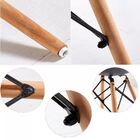 Conjunto De Jantar Mesa Eiffel 120cm Preta + 6 Cadeiras Eiffe