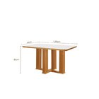 Conjunto De Jantar Mesa Florença 120cmx80cm Tampo Mdf E Vidro